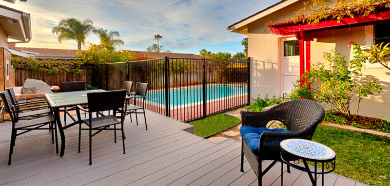Poolside in Pacific Beach Villa Rental